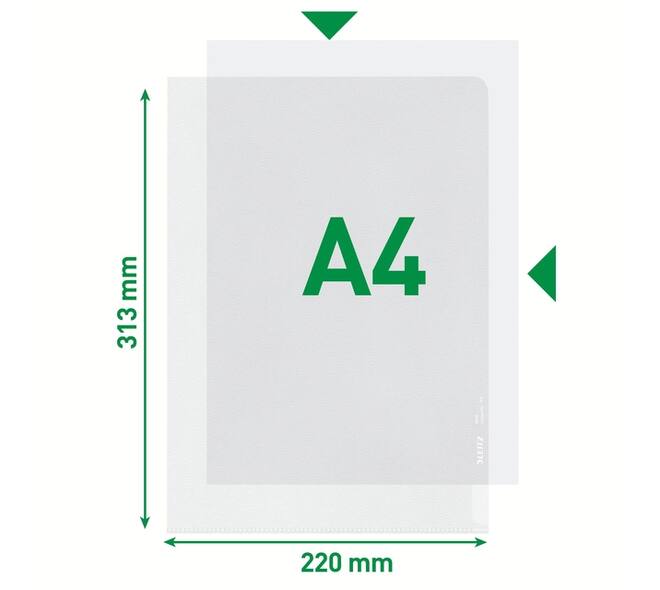 Insteekmap L-model Leitz Premium 0.13mm PP A4 transparant 100 stuks