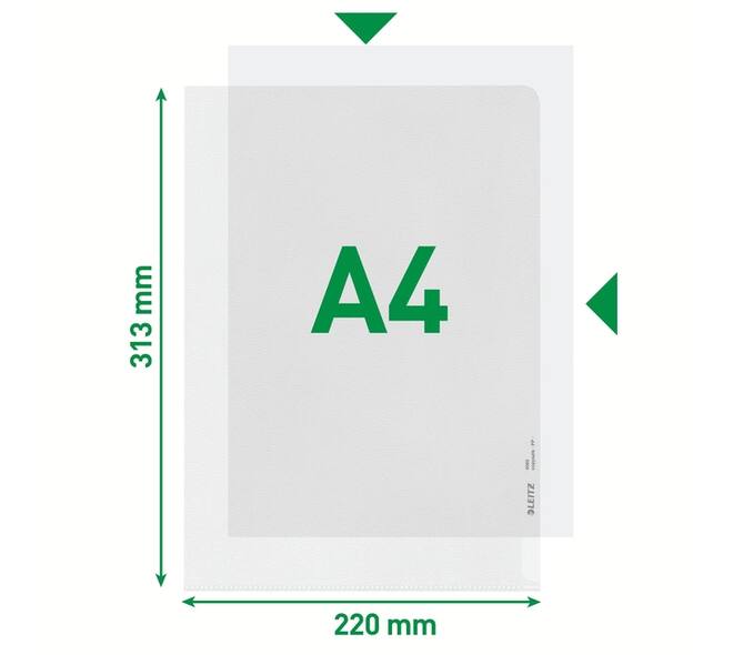 Insteekmap L-model Leitz Premium copy safe 0.17mm PP A4 transparant 100 stuks