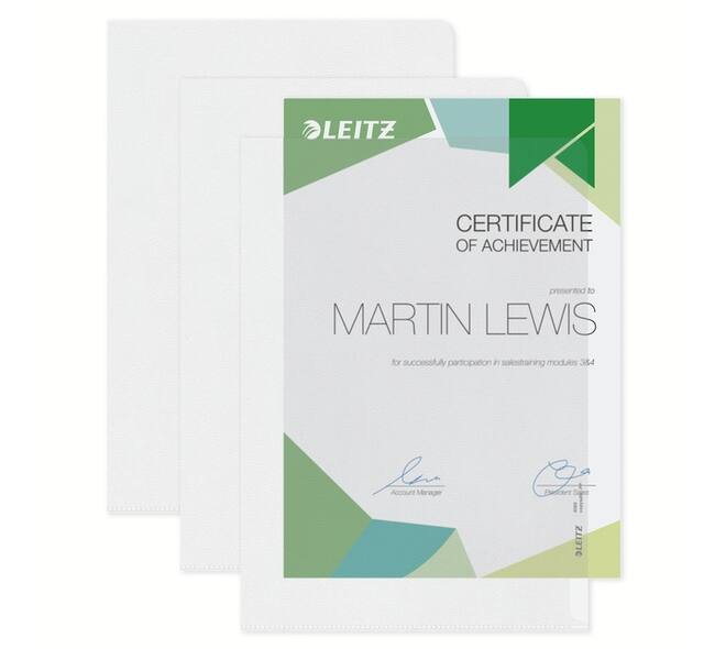 Insteekmap L-model Leitz Premium copy safe 0.17mm PP A4 transparant 100 stuks
