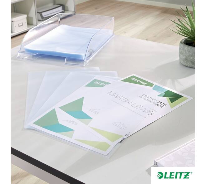 Insteekmap L-model Leitz Premium copy safe 0.17mm PP A4 transparant 100 stuks