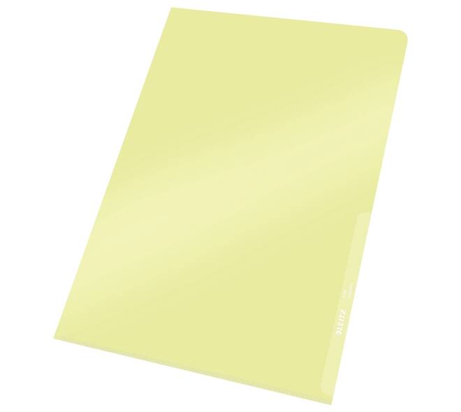 Insteekmap L-model Leitz Premium copy safe 0.15mm PVC A4 geel 100 stuks