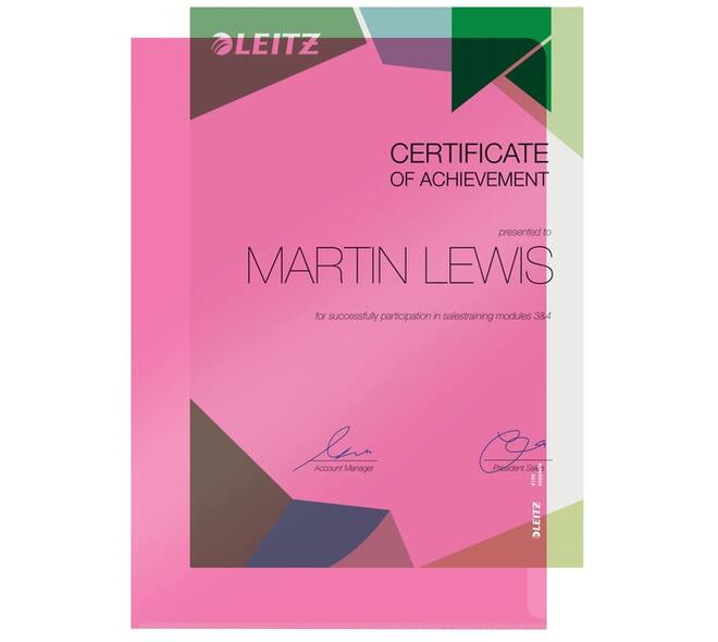 Insteekmap L-model Leitz Premium copy safe 0.15mm PVC A4 rood 100 stuks
