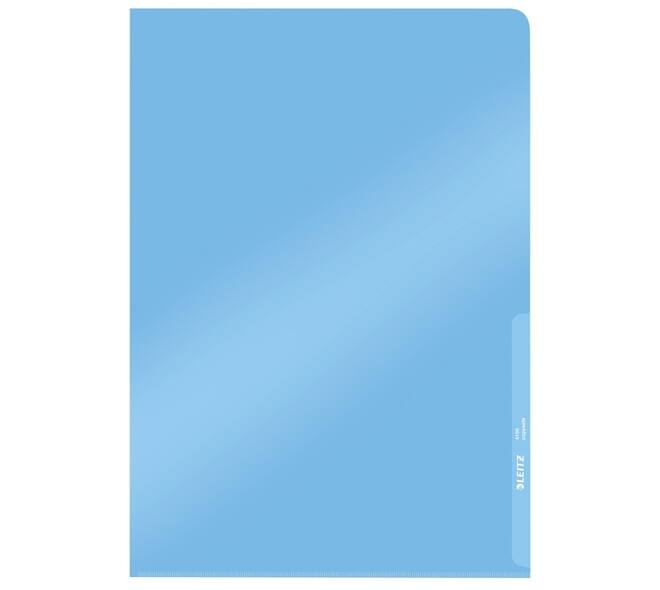Insteekmap L-model Leitz Premium lasnaad copy safe 0.15mm PVC A4 blauw 100 stuks