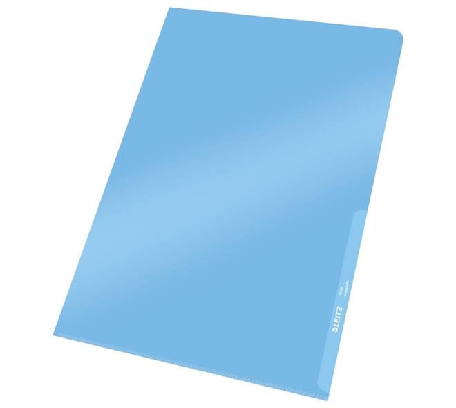 Insteekmap L-model Leitz Premium lasnaad copy safe 0.15mm PVC A4 blauw 100 stuks