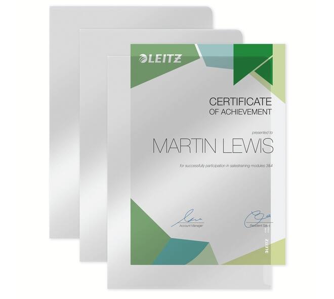 Insteekmap L-model Leitz Premium copy safe 0.15mm PVC A4 glashelder 100 stuks