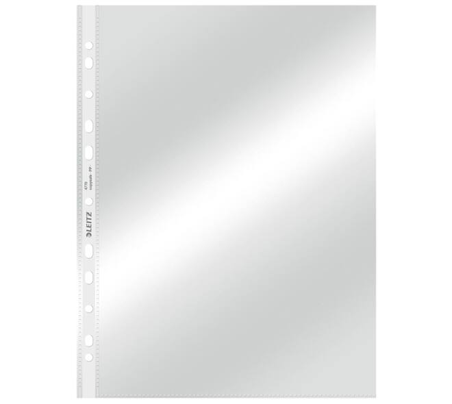 Showtas Leitz Premium standaard copy safe 0.08mm PP A4 transparant 100 stuks