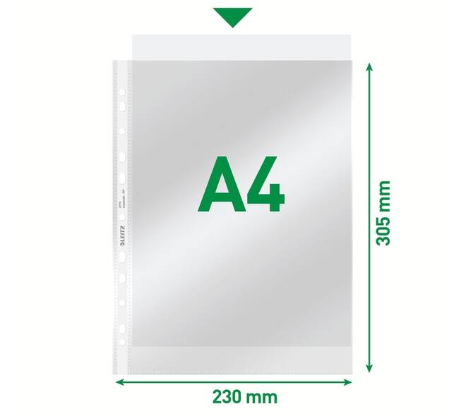 Showtas Leitz Premium standaard copy safe 0.08mm PP A4 transparant 100 stuks