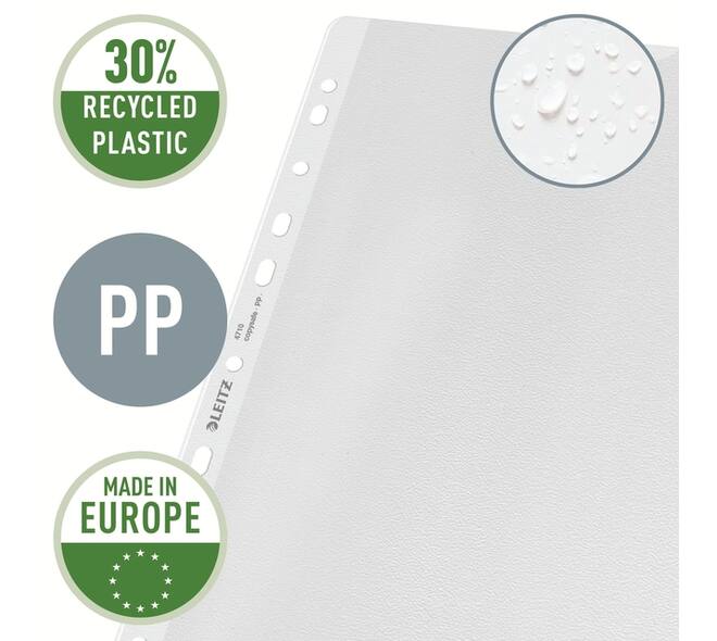 Showtas Leitz Premium copy safe 0.13mm PP A4 100 stuks