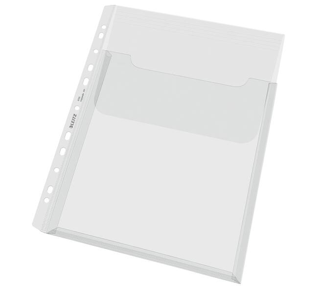 Harmonica showtas Leitz Premium met bovenklep copy safe PP A4  glashelder 5 stuks