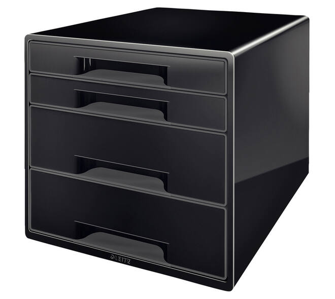 Ladenblok Leitz WOW CUBE A4 maxi 4 laden zwart