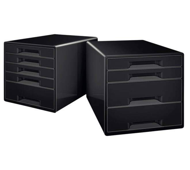 Ladenblok Leitz WOW CUBE A4 maxi 4 laden zwart