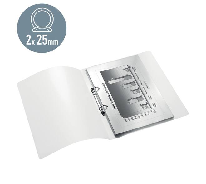 Ringband Leitz WOW A4 2-rings O-mechaniek 25mm PP groen