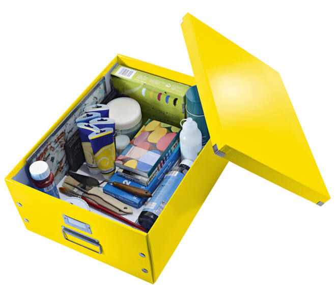Opbergdoos Leitz Click & Store WOW groot 369x200x482mm geel
