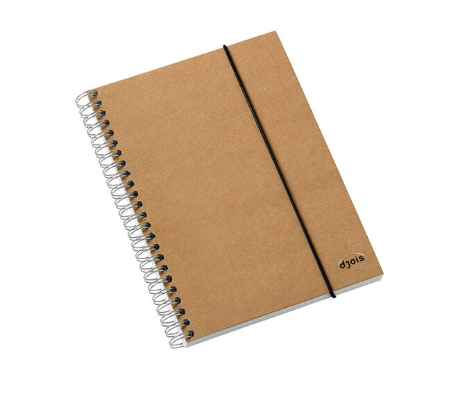 Notitieboek Kraft Line A5 140blz spiraal lijn