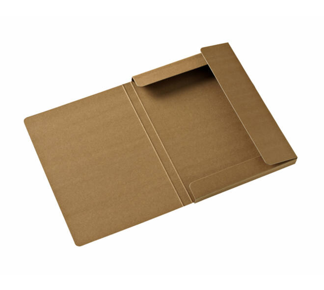 Elastobox Kraft Line A4 3 kleppen bruin