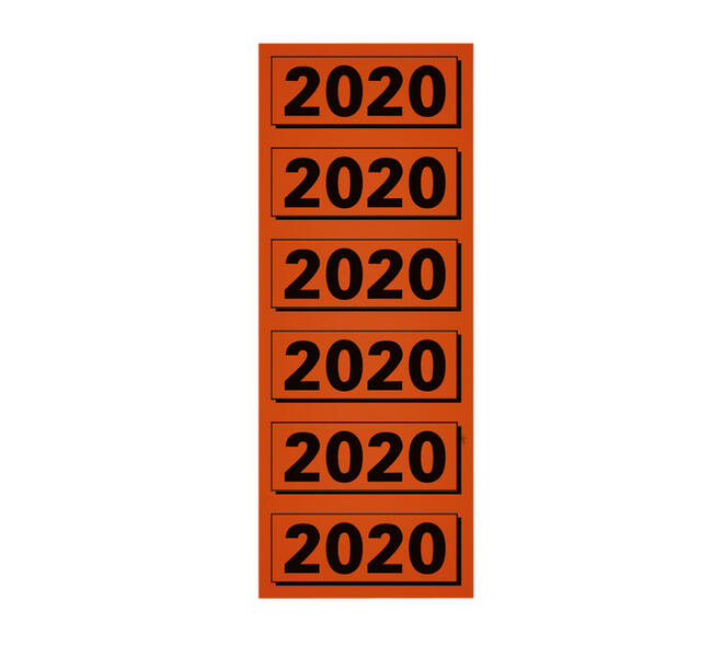 Rugetiket Elba 2020 57x25mm rood 120 stuks