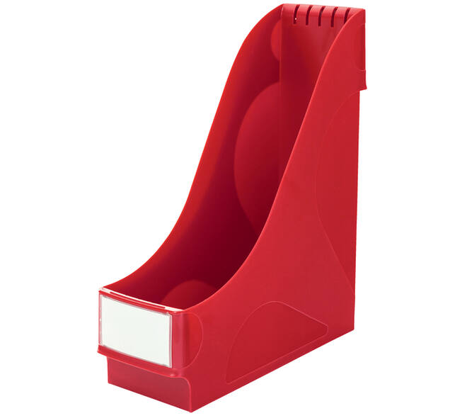 Tijdschriftencassette Leitz extra breed rood