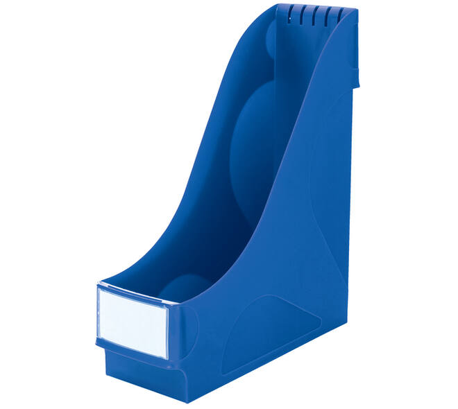 Tijdschriftencassette Leitz extra breed blauw
