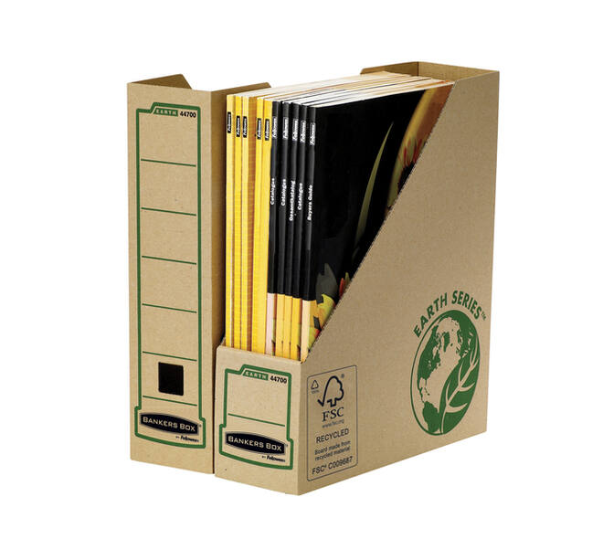 Tijdschriftcassette Bankers Box Earth A4 80mm bruin