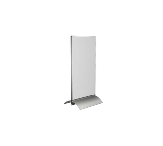Kaarthouder Europel T-standaard 1/3 A4 staand acryl / aluminium