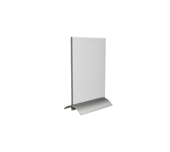 Kaarthouder Europel T-standaard A5 staand acryl / aluminium