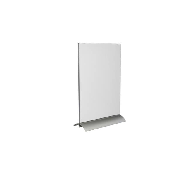 Kaarthouder Europel T-standaard A4 staand acryl / aluminium