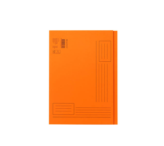 Vouwmap Quantore A4 ongelijke zijde 250gr oranje