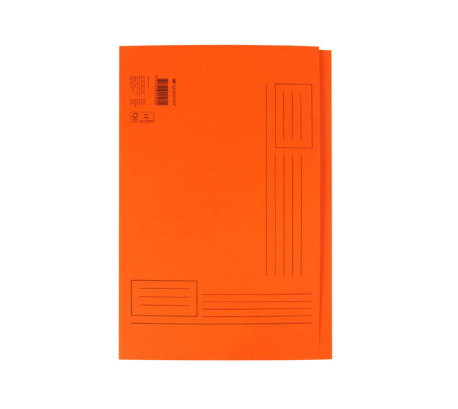 Vouwmap Quantore Folio ongelijke zijde 250gr oranje