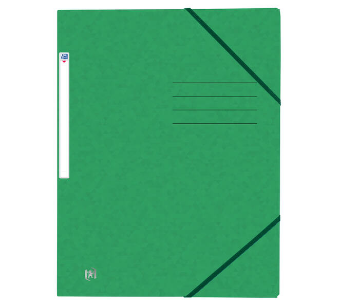 Elastomap Oxford Top File+ A4 3 kleppen 390gr groen