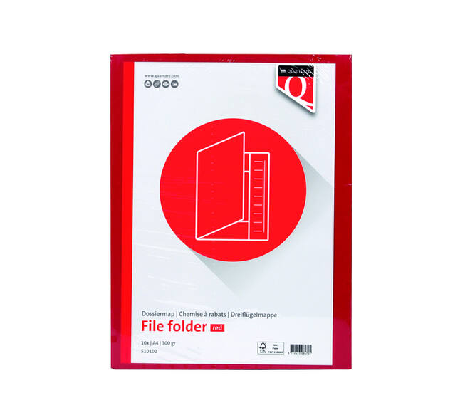 Dossiermap Quantore A4 250gr rood