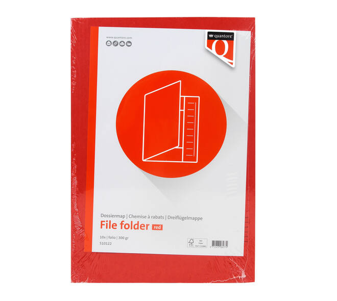 Dossiermap Quantore folio 250gr rood