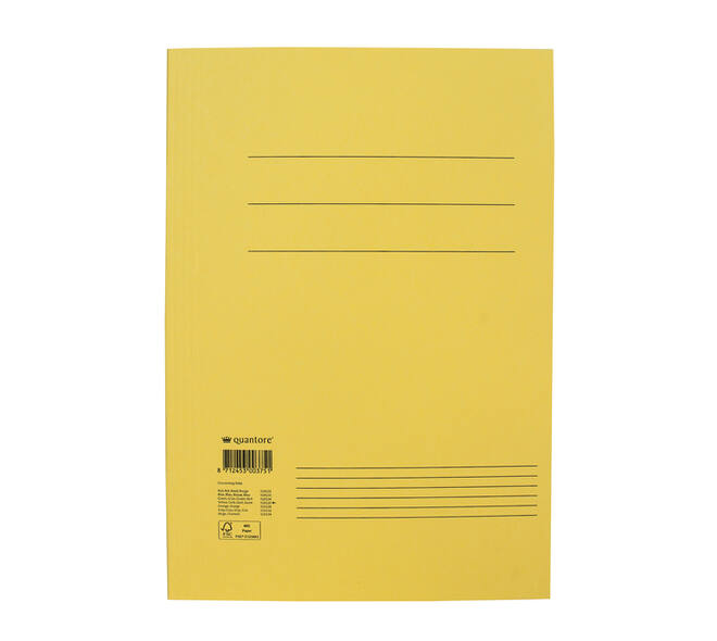 Dossiermap Quantore folio 250gr geel