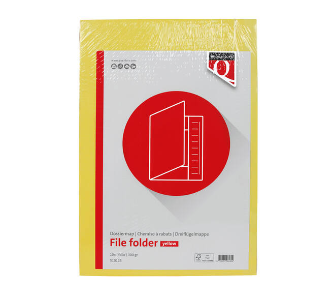 Dossiermap Quantore folio 250gr geel