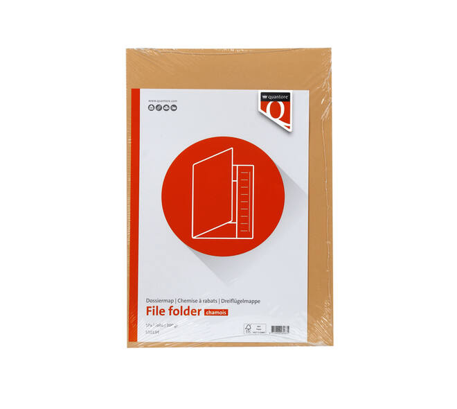Dossiermap Quantore folio 250gr chamois