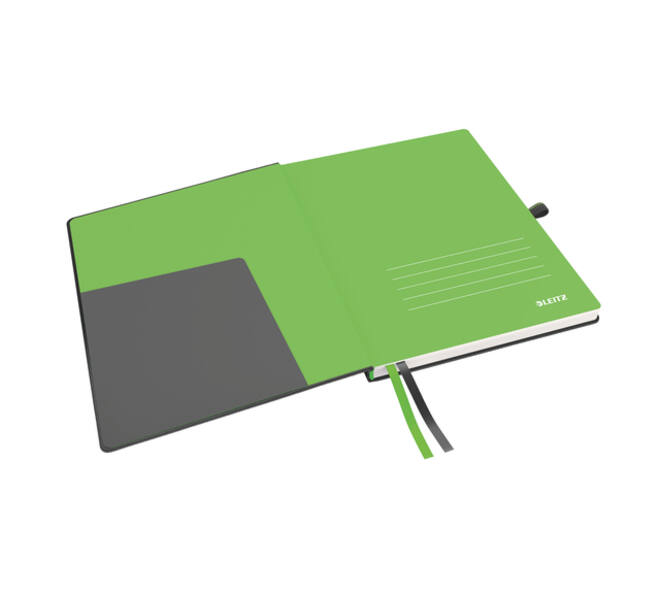 Notitieboek Leitz Complete 187x242mm lijn 160 pagina's 100gr zwart