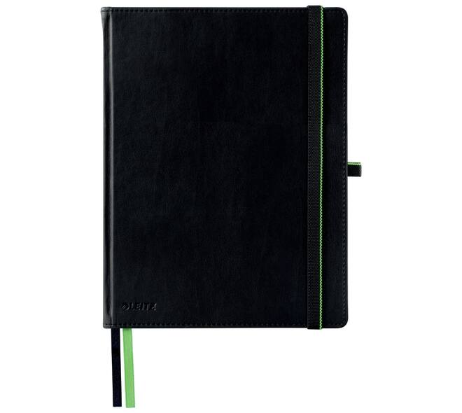 Notitieboek Leitz Complete 187x242mm lijn 160 pagina's 100gr zwart