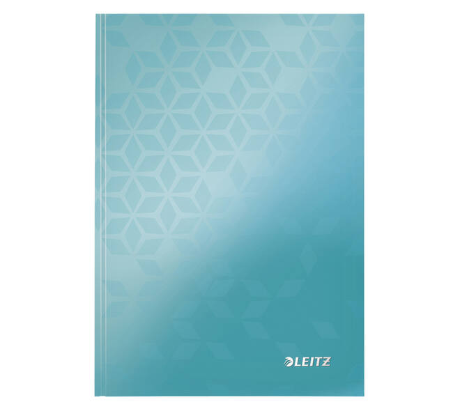 Notitieboek Leitz WOW A5 160blz 90gr lijn ijsblauw
