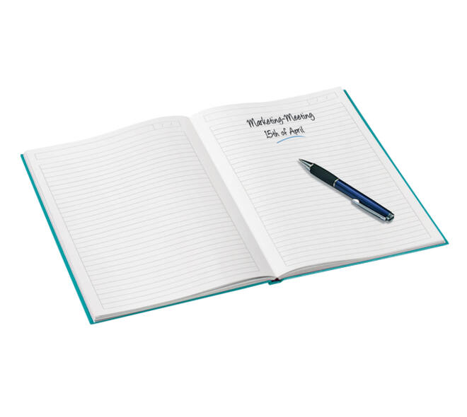 Notitieboek Leitz WOW A5 160blz 90gr lijn ijsblauw