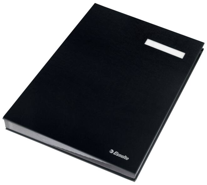 Vloeiboek Esselte 6210 karton 20 tabbladen zwart