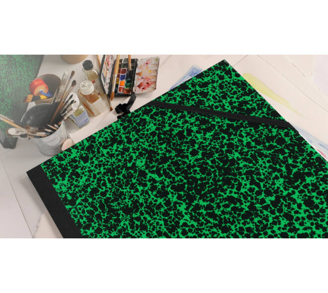Tekenmap Canson Studio Annonay elastieksluiting 280x380mm groen