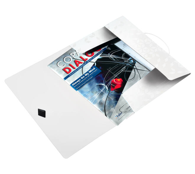 Elastomap Leitz WOW A4 3 kleppen PP wit