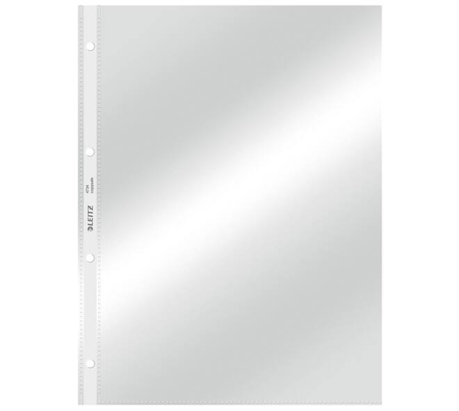 Showtas Leitz Premium standaard copy safe 0.09mm 4-gaats PVC A4 glashelder 100 stuks