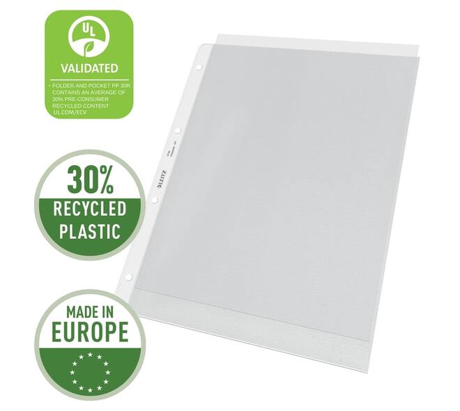 Showtas Leitz Premium copy safe 0.12mm 4-gaats PP A4 transparant 100 stuks