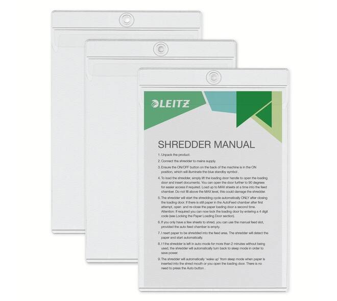 Insteekmap U-model Leitz Premium met ophangoog 0.20mm PVC A5 transparant 50 stuks