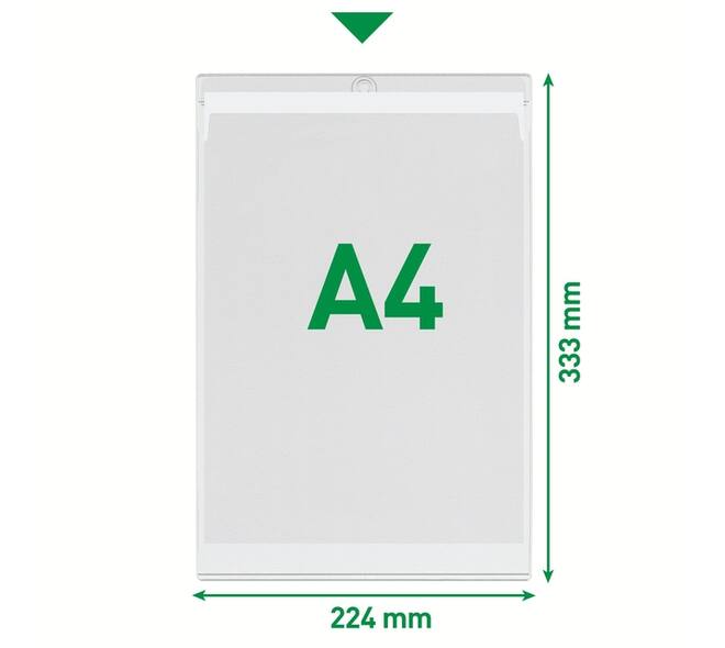 Insteekmap U-model Leitz Premium met ophangoog 0.20mm PVC A4 transparant 50 stuks