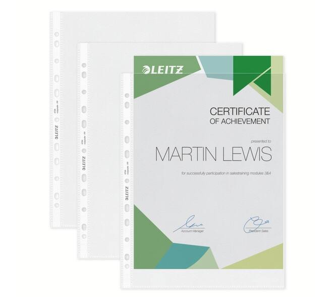 Showtas Leitz Premium 0.10mm PP A4 transparant 100 stuks