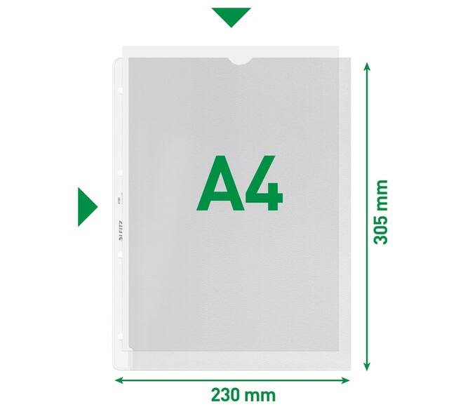 Showtas Leitz Premium met uitsnede copy safe 0.13mm PP A4 transparant 100 stuks