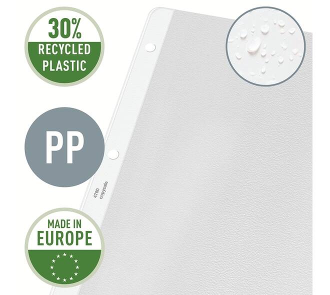 Showtas Leitz Premium met uitsnede copy safe 0.13mm PP A4 transparant 100 stuks
