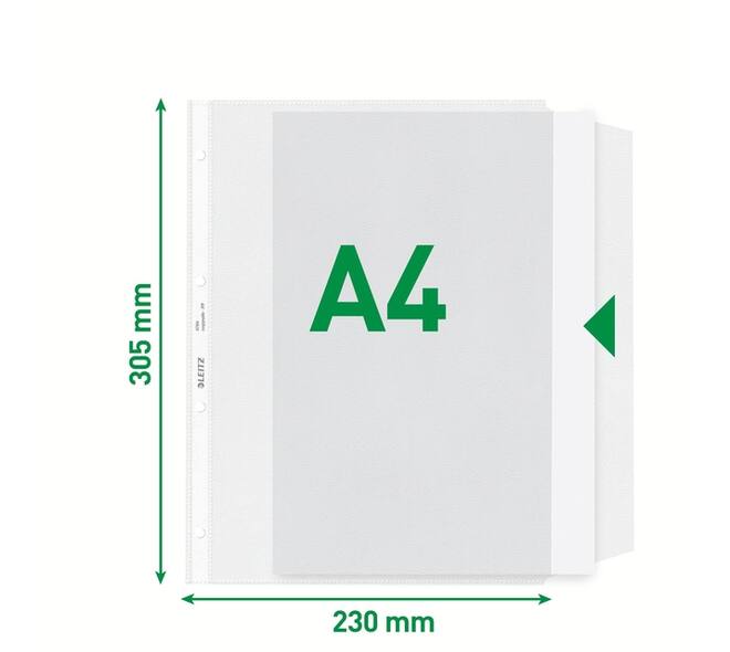 Showtas Leitz Premium met klep copy safe 0.13mm PP A4 transparant 50 stuks