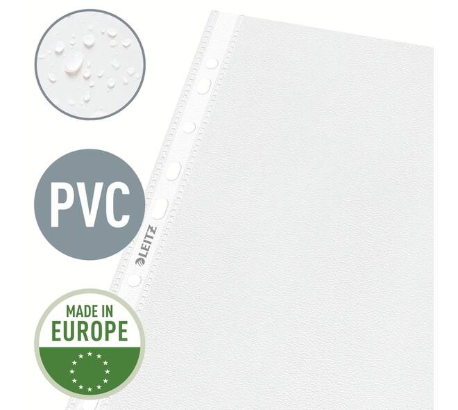 Showtas Leitz Premium standaard 11-gaats copy safe 0.085mm PP A4 transparant 100 stuks